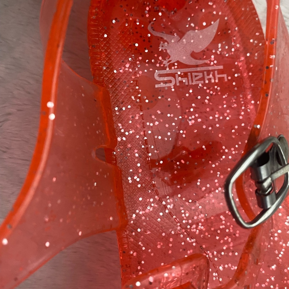 Retro Women's jelly Glitter Sandals - Orange - Picture 4 of 7